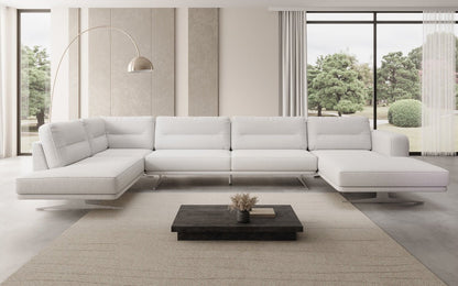 Luxusbetten24 Designer Torino U Moderne Wohnlandschaft Sofa Bouclé
