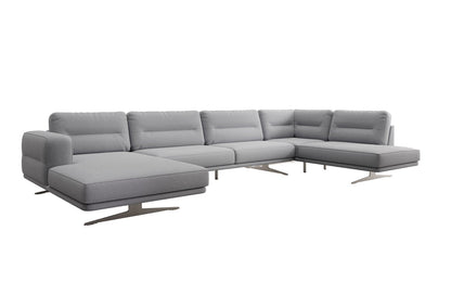 Luxusbetten24 Designer Torino U Moderne Wohnlandschaft Sofa Bouclé