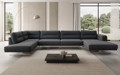 Luxusbetten24 Designer Torino U Moderne Wohnlandschaft Sofa Bouclé
