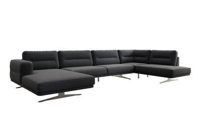 Luxusbetten24 Designer Torino U Moderne Wohnlandschaft Sofa Bouclé