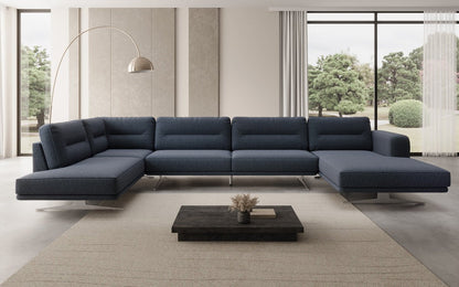 Luxusbetten24 Designer Torino U Moderne Wohnlandschaft Sofa Bouclé