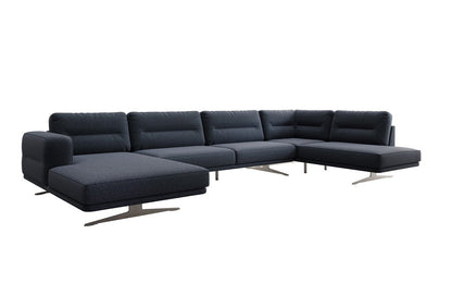 Luxusbetten24 Designer Torino U Moderne Wohnlandschaft Sofa Bouclé