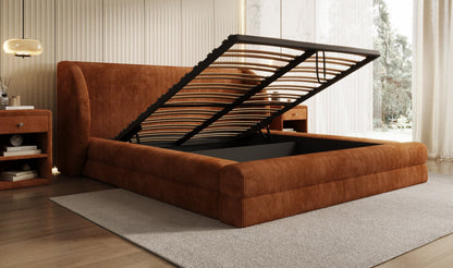 Designer Polsterbett Liv Cord mit Stauraum