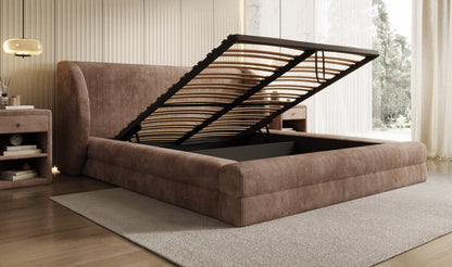 Designer Polsterbett Liv Cord mit Stauraum
