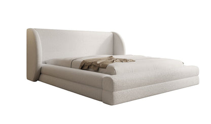 Luxusbetten24 Liv Polsterbett Teddy‑Bouclé 140 × 200 cm Beige