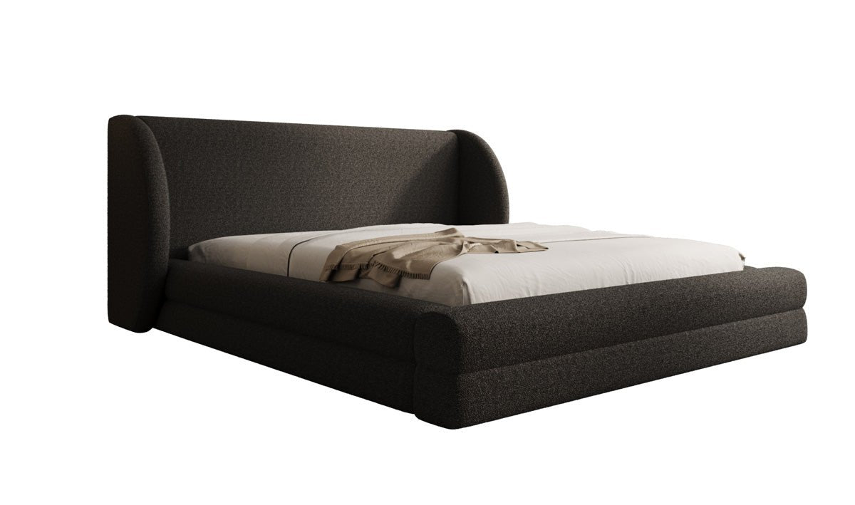 Luxusbetten24 Liv Polsterbett Teddy‑Bouclé 140 × 200 cm Beige