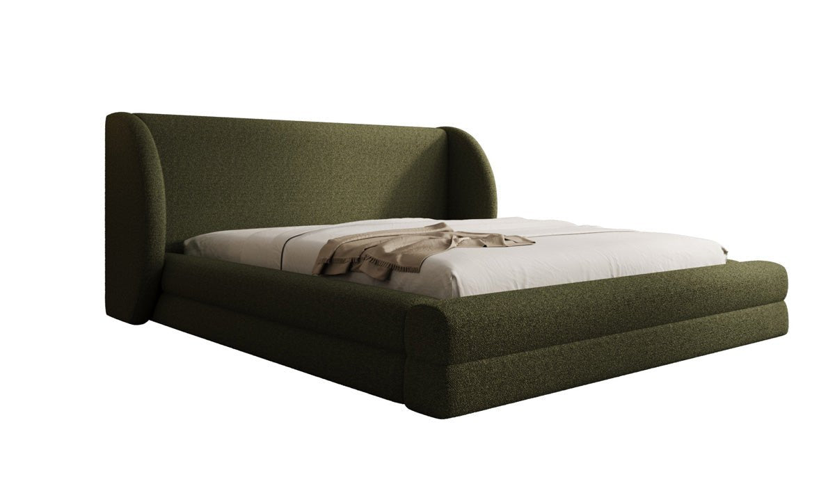 Luxusbetten24 Liv Polsterbett Teddy‑Bouclé 140 × 200 cm Beige