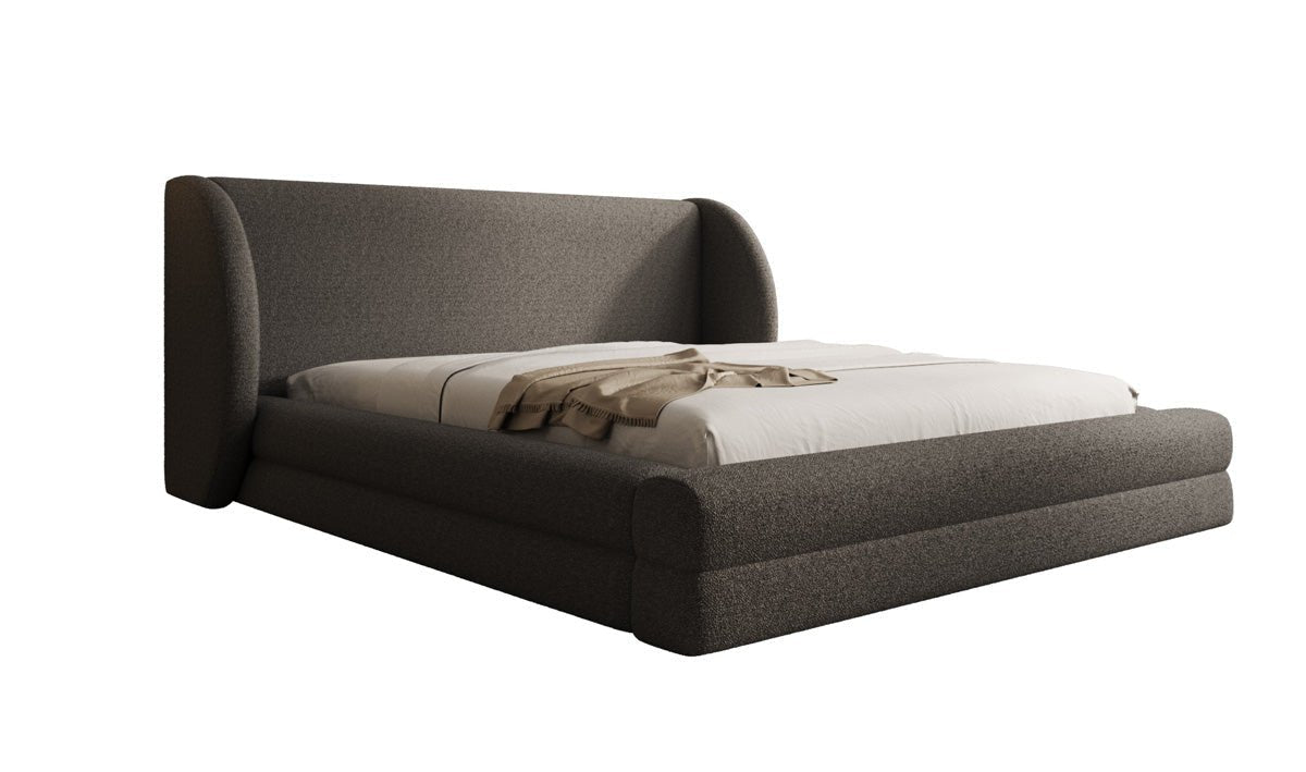 Luxusbetten24 Liv Polsterbett Teddy‑Bouclé 140 × 200 cm Beige