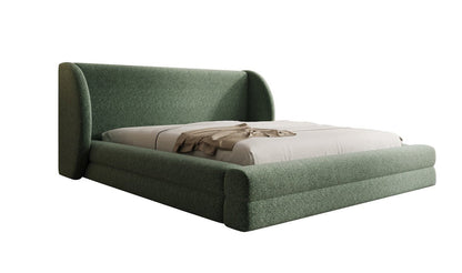 Luxusbetten24 Liv Polsterbett Strukturstoff mit Stauraum, 140‑200 cm, Beige