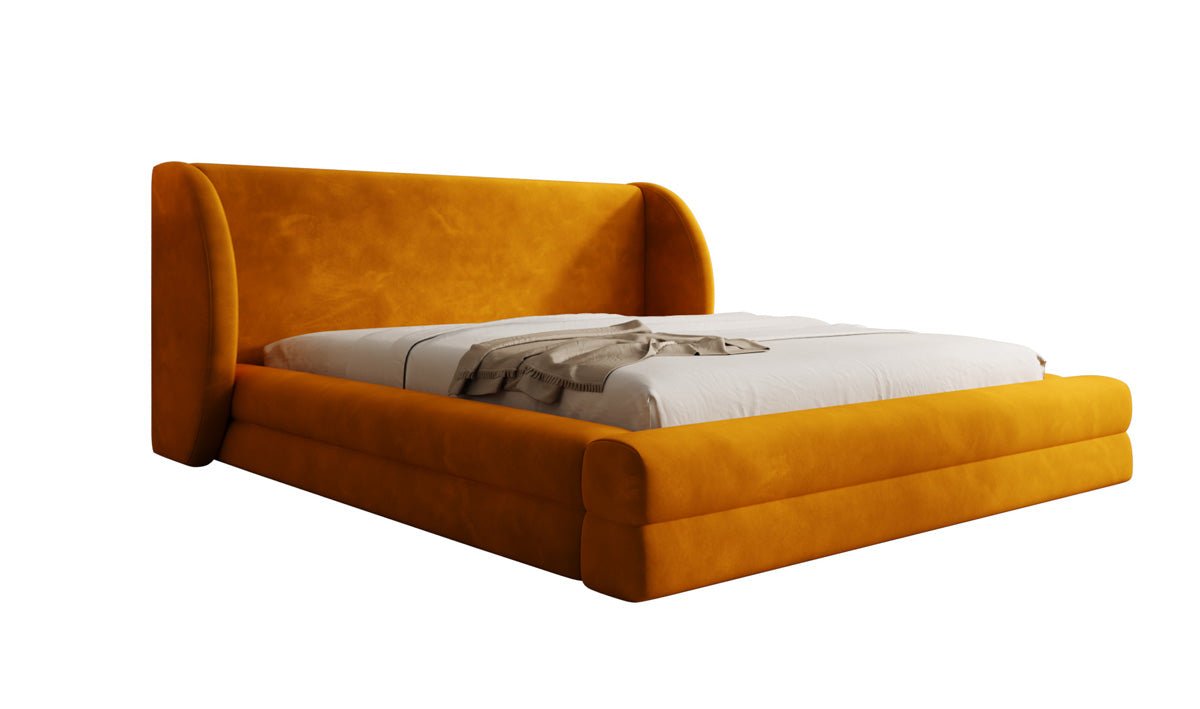Designer Polsterbett Liv in Samt mit Stauraum