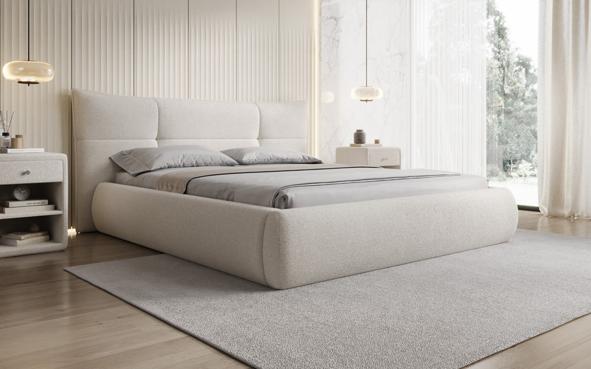 Luxusbetten24 Designer Gioia Polsterbett Teddy Bouclé Mit Stauraum