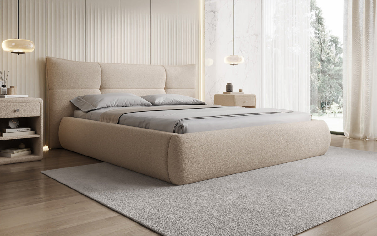 Luxusbetten24 Designer Gioia Polsterbett Teddy Bouclé Mit Stauraum