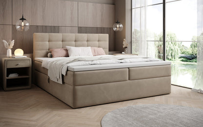 Boxspringbett Lux Samt mit Stauraum