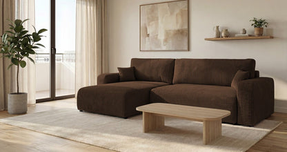 Designer Sofa Noma mit Schlaf- und Klappfunktion in Cord