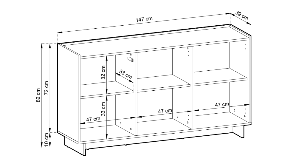 Luxusbetten24 Designer Kommode Kiyora III Japandi Massivholz 180 cm