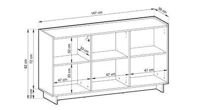 Luxusbetten24 Designer Kommode Kiyora III Japandi Massivholz 180 cm