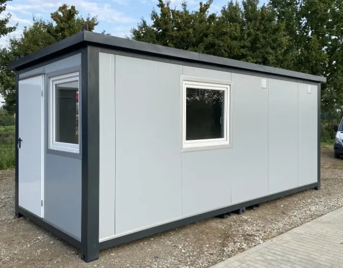 Conteneur bureau 6,00 x 2,40m avec WC, douche et cuisinette