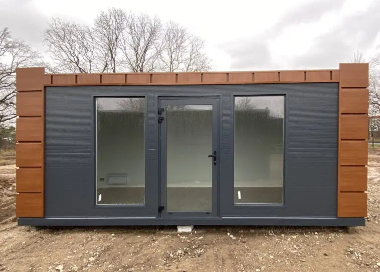 Verkaufsbüro-Container 6,00 m × 2,83 m, Modulare Stahlkonstruktion, Integrierte Beleuchtung, Wetterfester Verkaufsstand