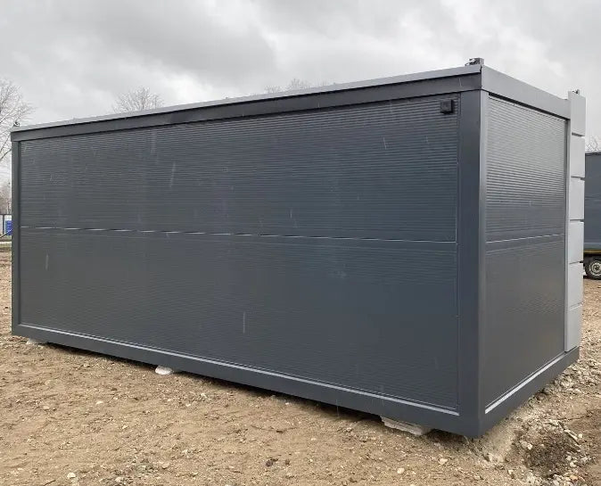 Verkaufsbüro-Container 6,00 m × 2,83 m, Modulare Stahlkonstruktion, Integrierte Beleuchtung, Wetterfester Verkaufsstand