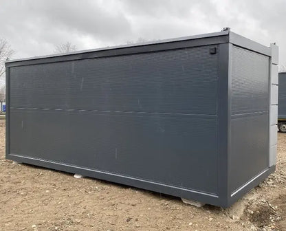 Verkaufsbüro-Container 6,00 m × 2,83 m, Modulare Stahlkonstruktion, Integrierte Beleuchtung, Wetterfester Verkaufsstand