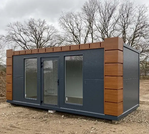 Verkaufsbüro-Container 6,00 m × 2,83 m, Modulare Stahlkonstruktion, Integrierte Beleuchtung, Wetterfester Verkaufsstand