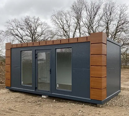 Verkaufsbüro-Container 6,00 m × 2,83 m, Modulare Stahlkonstruktion, Integrierte Beleuchtung, Wetterfester Verkaufsstand