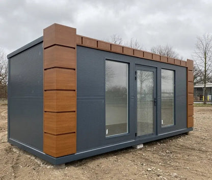 Verkaufsbüro-Container 6,00 m × 2,83 m, Modulare Stahlkonstruktion, Integrierte Beleuchtung, Wetterfester Verkaufsstand