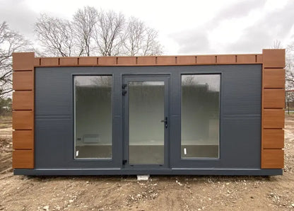 Verkaufsbüro-Container 6,00 m × 2,83 m, Modulare Stahlkonstruktion, Integrierte Beleuchtung, Wetterfester Verkaufsstand