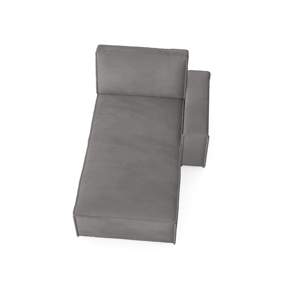 Luxusbetten24 Domo Modular Ottomane Rechts – Bezug Anafi 7
