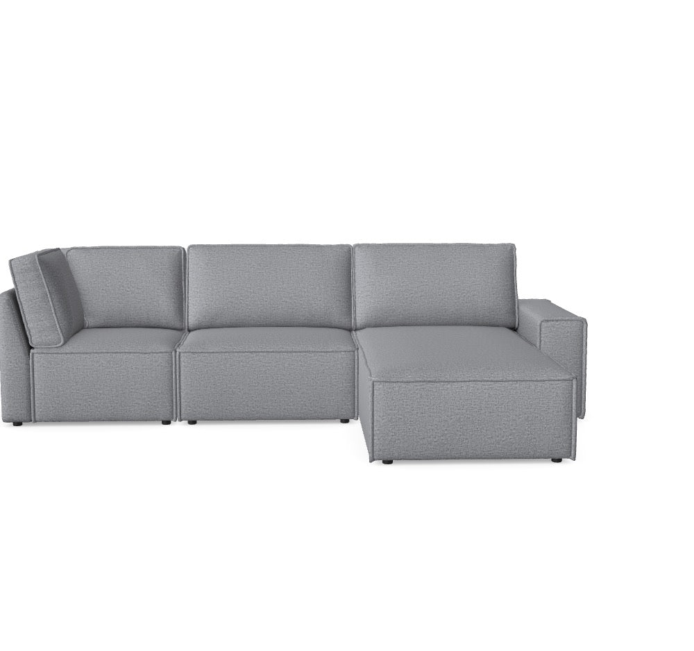 Luxusbetten24 Domo Modular Sofa – Neve 83 Bezugsstoff, Konfiguration