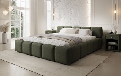 Designer Polsterbett Giulia Bouclé mit Stauraum