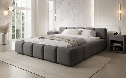 Designer Polsterbett Giulia Bouclé mit Stauraum
