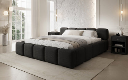 Designer Polsterbett Giulia Bouclé mit Stauraum