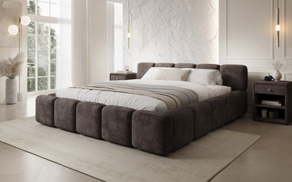 Luxusbetten24 Giulia Polsterbett Cord mit Stauraum