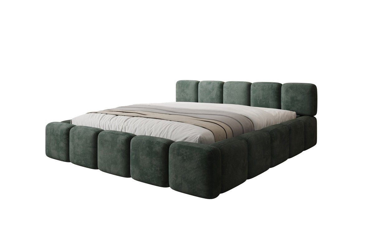 Luxusbetten24 Giulia Polsterbett Cord mit Stauraum