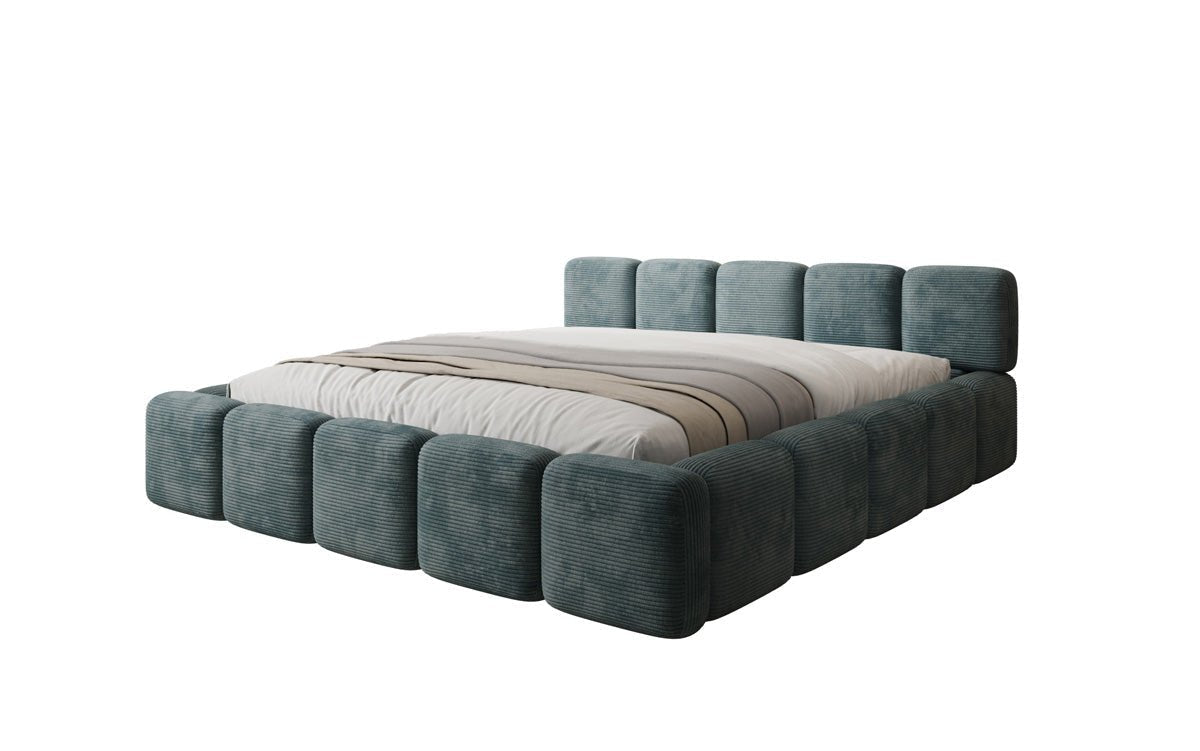 Luxusbetten24 Giulia Polsterbett Cord mit Stauraum