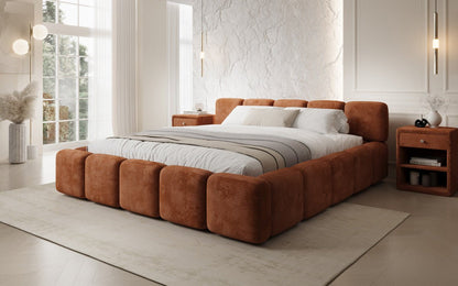 Luxusbetten24 Giulia Polsterbett Cord mit Stauraum