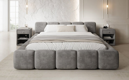 Luxusbetten24 Giulia Polsterbett Cord mit Stauraum