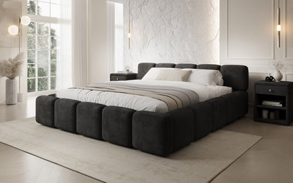 Luxusbetten24 Giulia Polsterbett Cord mit Stauraum