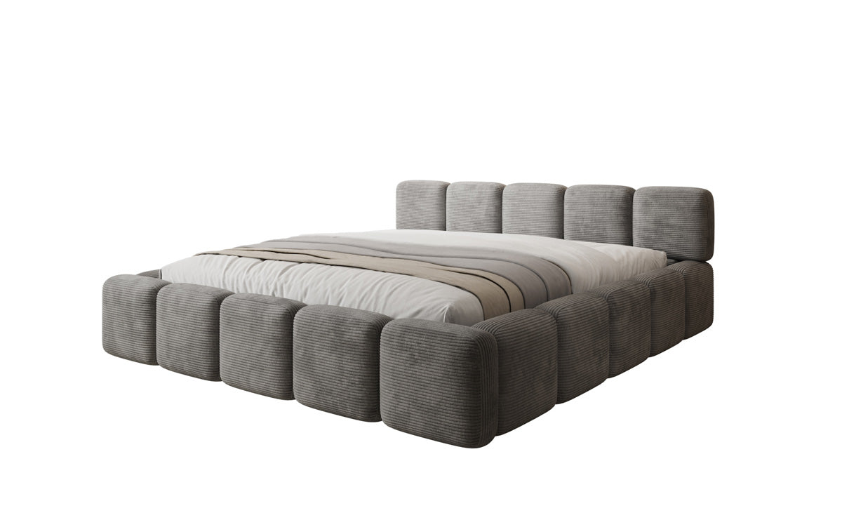Luxusbetten24 Giulia Polsterbett Cord mit Stauraum