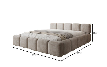 Luxusbetten24 Giulia Polsterbett Cord mit Stauraum