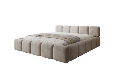 Luxusbetten24 Giulia Polsterbett Cord mit Stauraum