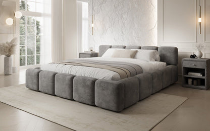 Luxusbetten24 Giulia Polsterbett Cord mit Stauraum