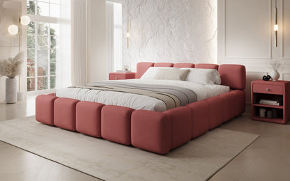 Luxusbetten24 Giulia Designer Polsterbett Stoff mit Stauraum