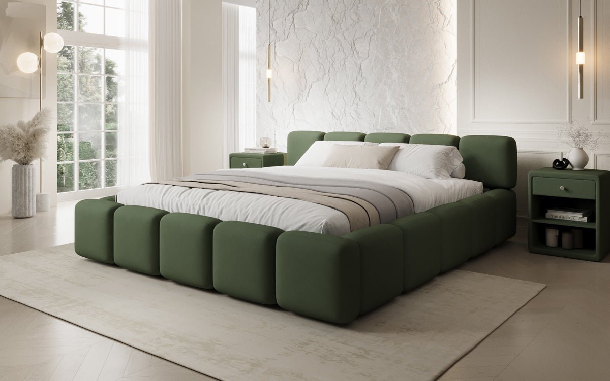 Luxusbetten24 Giulia Designer Polsterbett Stoff mit Stauraum