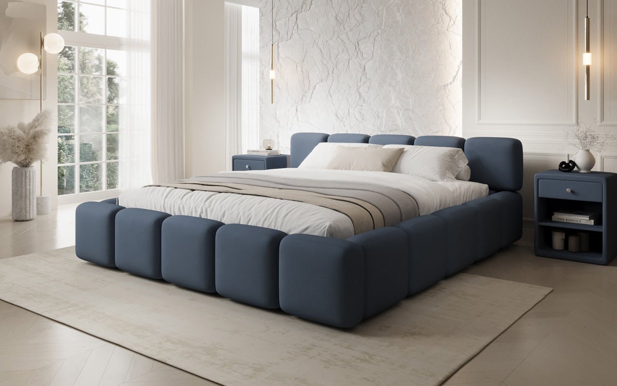 Luxusbetten24 Giulia Designer Polsterbett Stoff mit Stauraum