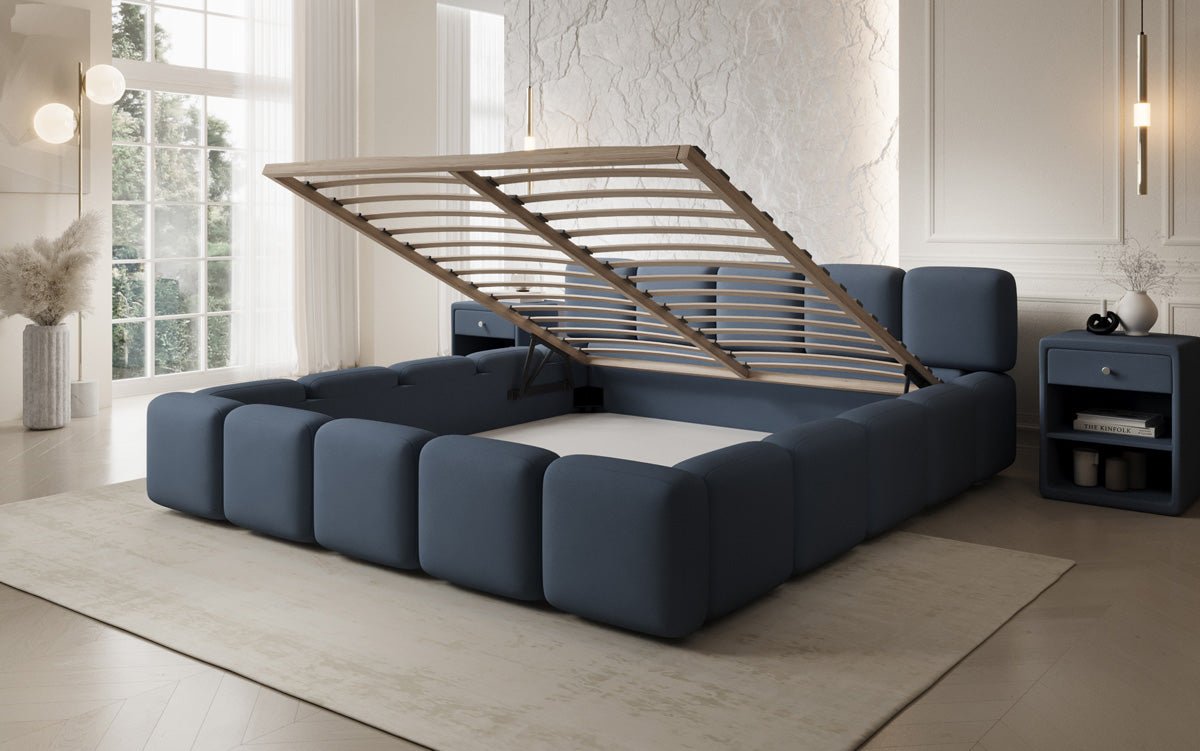 Luxusbetten24 Giulia Designer Polsterbett Stoff mit Stauraum