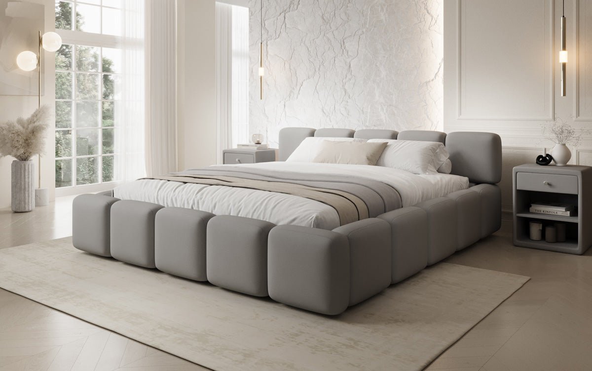 Luxusbetten24 Giulia Designer Polsterbett Stoff mit Stauraum