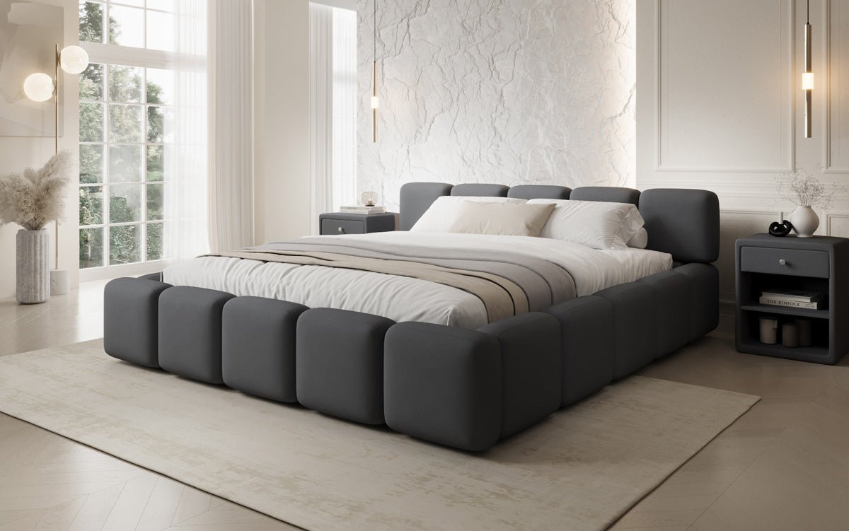 Luxusbetten24 Giulia Designer Polsterbett Stoff mit Stauraum