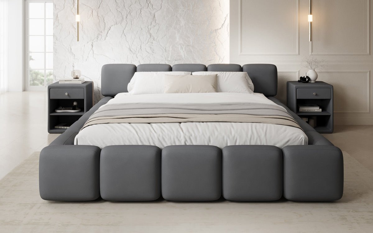 Luxusbetten24 Giulia Designer Polsterbett Stoff mit Stauraum